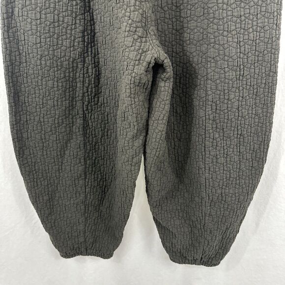 Black Crane Quilted Wide Balloon Pants Sumi Black Womens Size L Lounge Comfort - Picture 13 of 14